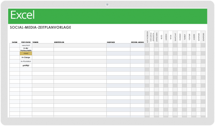 Social-Media-Zeitplan