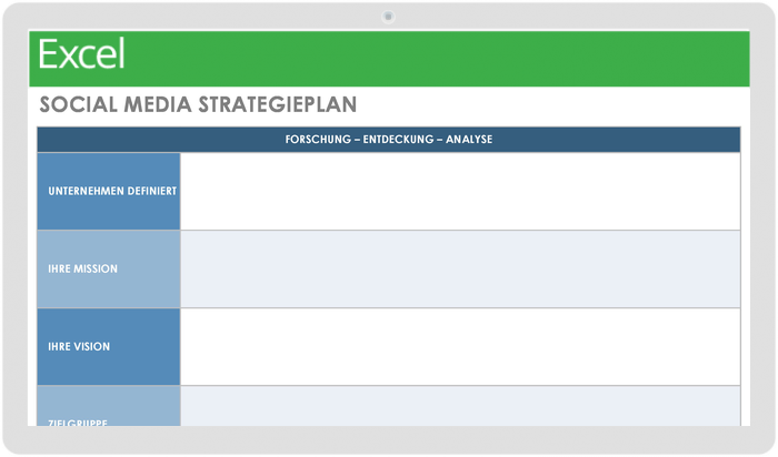 H2 Social Media Strategy Plan Template - DE