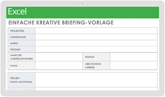  Einfache Vorlage für kreative Briefings