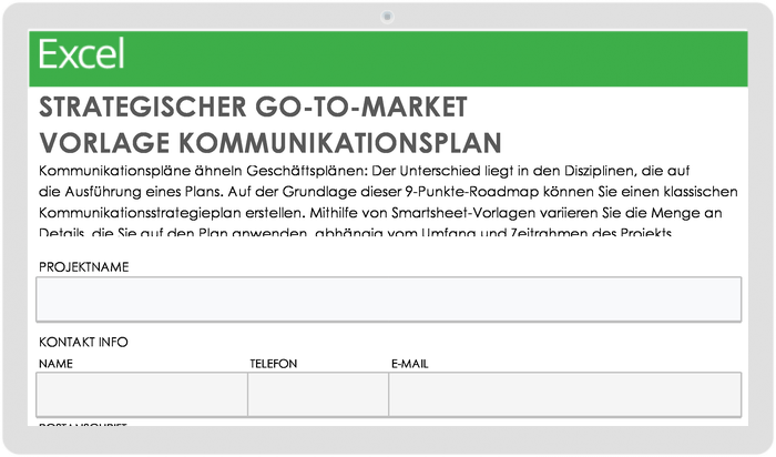  Vorlage für einen strategischen Go-to-Market-Kommunikationsplan