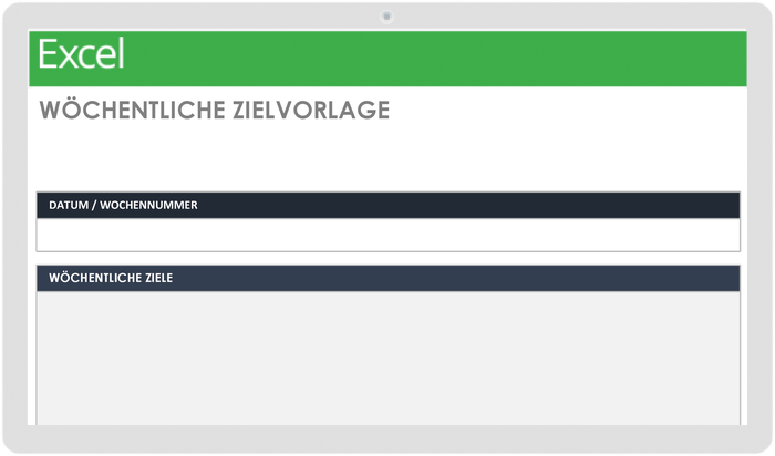  Wöchentliche Zielvorlage